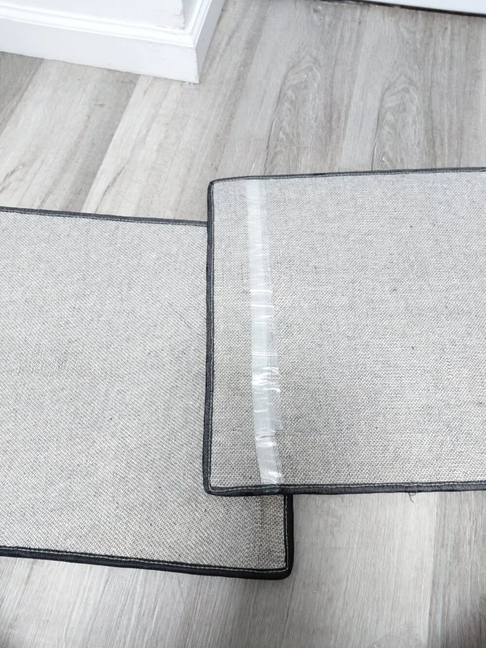 Black & Gray Leopard Print Small Same Size Rectangle Area Rugs Set of 2